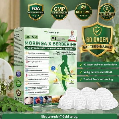 Luxarise® Moringa + Berberine Pleister • Zichtbaar resultaat