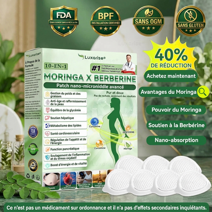 Luxarise® Patch Moringa + Berbérine • Résultats visibles