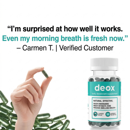 Deox™ – Proprietary formula that neutralizes unpleasant odors