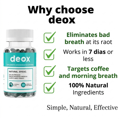 Deox™ – Proprietary formula that neutralizes unpleasant odors