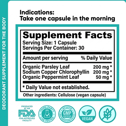 Deox™ – Proprietary formula that neutralizes unpleasant odors